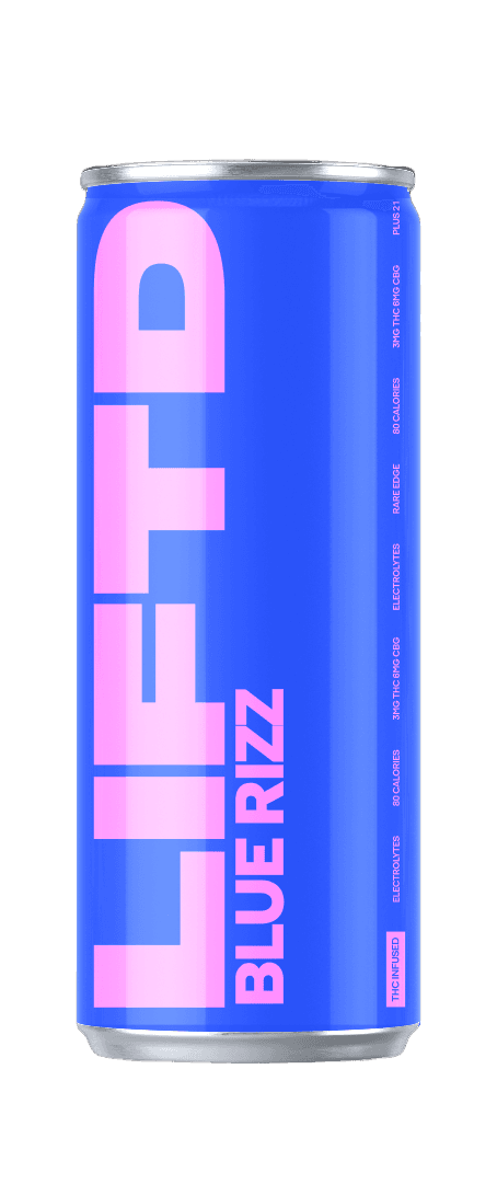 Blue Rizz LIFTD beverage can